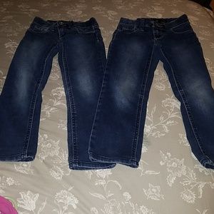 Two pair of girl's Super Skinny Jordache Jeans, sz